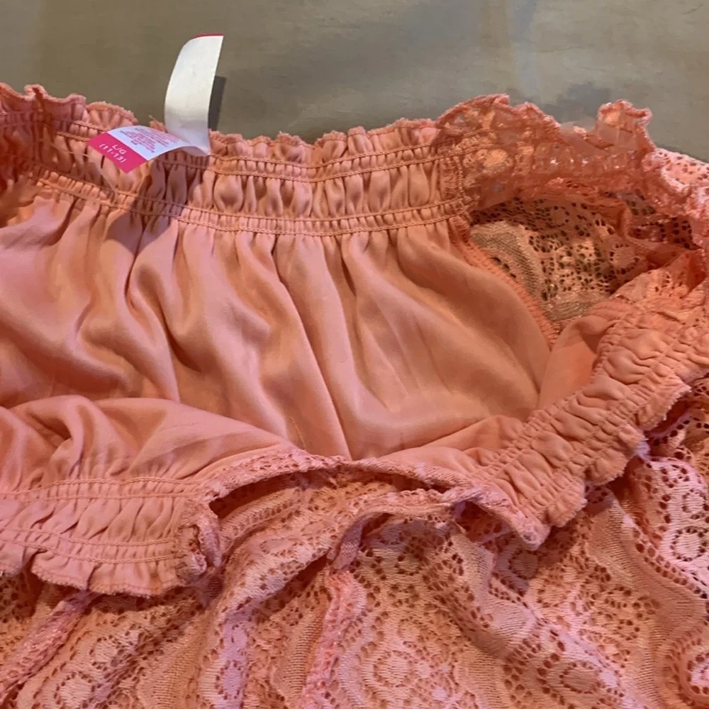 NWOT - No Boundaries Pink Lace Top Size Large (11-13) - Picture 15 of 16